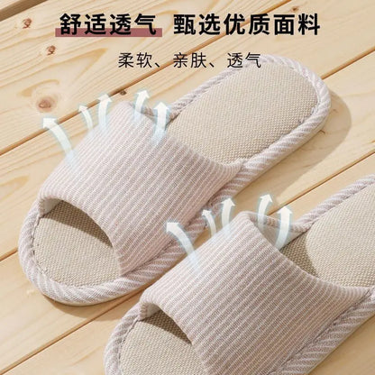 Linen House Slippers for Men & Women Indoor Outdoor Casual Shoes