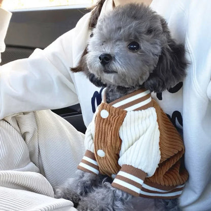 Cute Embroidered Baseball Jacket for Small & Medium Dogs & Cats