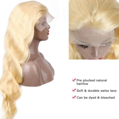 613 Honey Blonde Body Wave 13x4 13x6 HD Lace Human Hair Wig