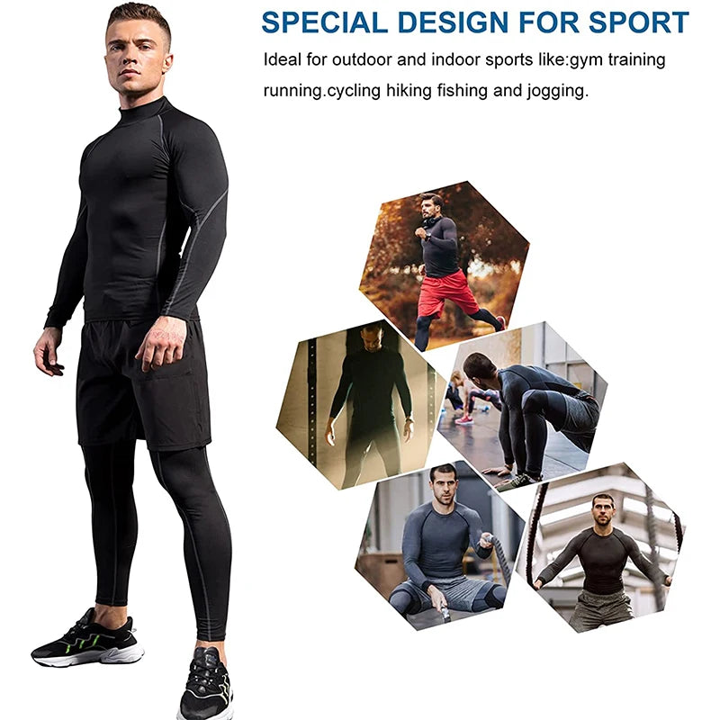 Men's Quick Dry Long Sleeve Compression Sports Shirt