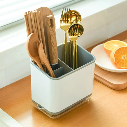 Multifunctional Kitchen Utensil Holder with Drainage Tray