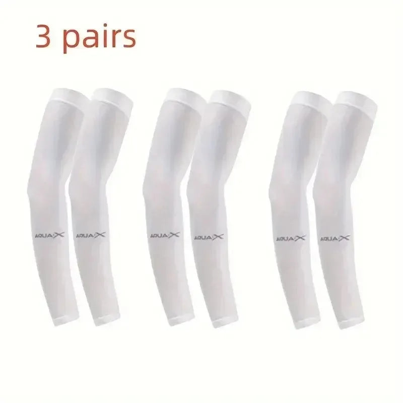 3 Pairs Cooling Breathable UV Protection Arm Sleeves