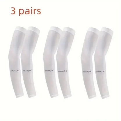 3 Pairs Cooling Breathable UV Protection Arm Sleeves
