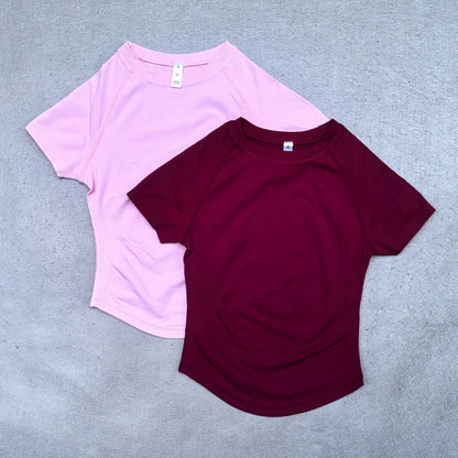 Women's Lightweight Short Sleeve Yoga Crop Top