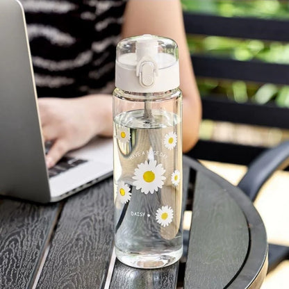 780ml Daisy Flower Leak Proof Sports Water Bottle