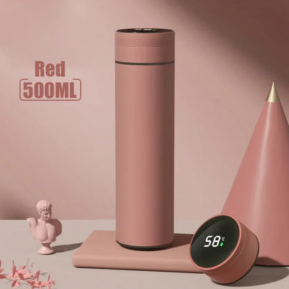 500ml Stainless Steel Temperature Display Thermos Bottle