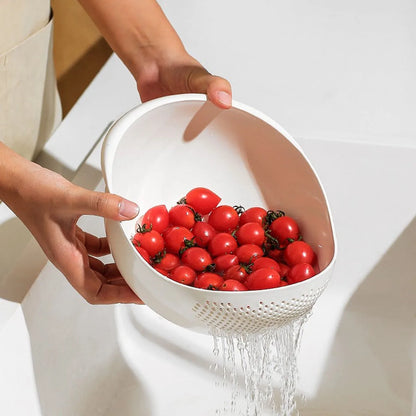 Kitchen Colander Drain Basket with Handle for Rice, Fruit & Vegetables