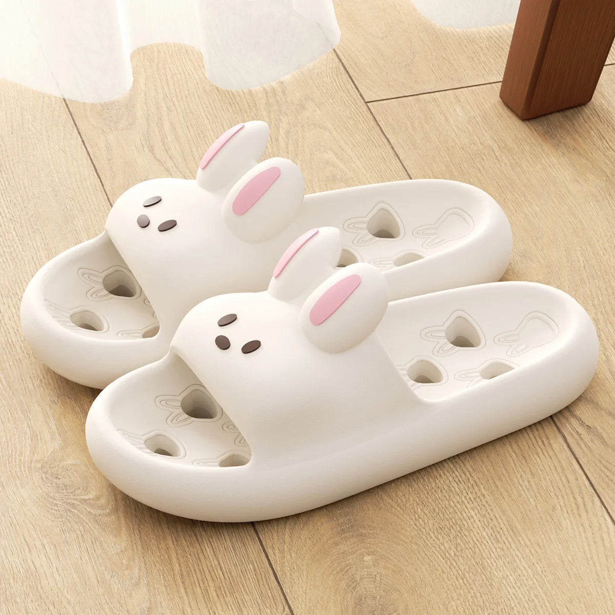 Cute Cartoon EVA Bathroom Slippers Thick Sole Non Slip Quick Dry Slides