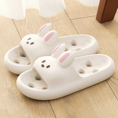 Cute Cartoon EVA Bathroom Slippers Thick Sole Non Slip Quick Dry Slides