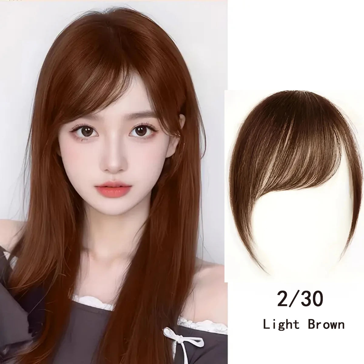 Women's Short Slanted Bangs Clip In Hair Extension