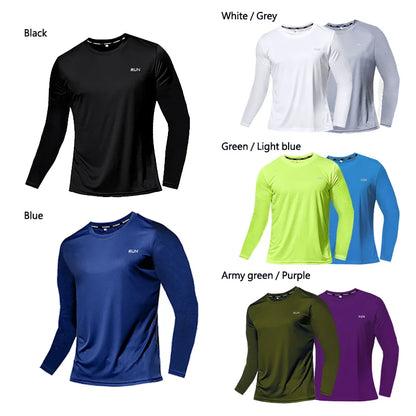 Men's Ice Silk Quick Dry Sun Protection Long Sleeve Shirt