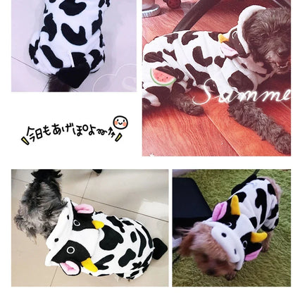 Soft Fleece Pet Jumpsuit Hoodie for Small Dogs & Cats Winter Coat