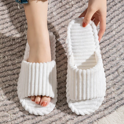 Men’s Open Toe Indoor Slippers Breathable Non Slip Home Shoes