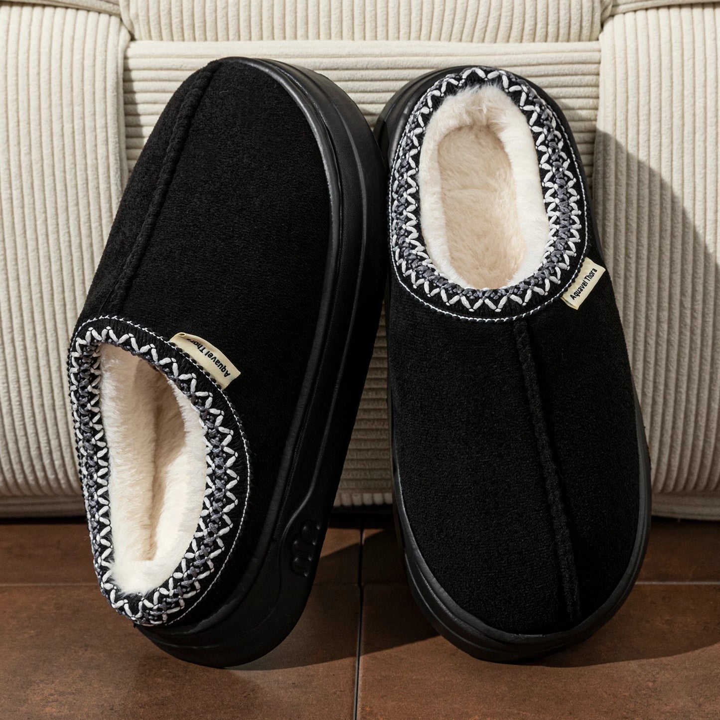 Unisex Warm Fuzzy Plush Slipper Boots