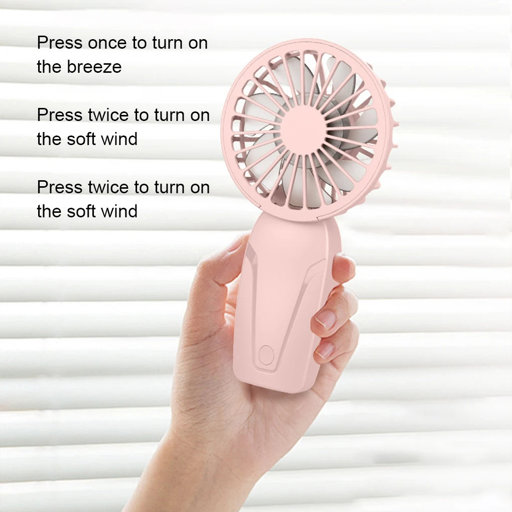 Portable USB Rechargeable Mini Handheld Fan Lightweight Pocket Fan