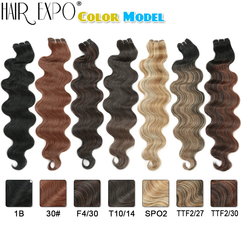 Women's 24 Inch Piano Blonde Body Wave Hair Extensions