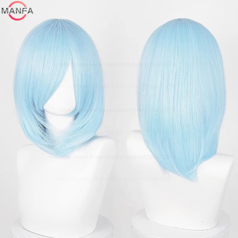 40cm Heat Resistant Anime Cosplay Wig with Bangs