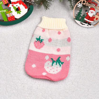 Cute Warm Cat Sweater Pullover for Winter Pet Clothing