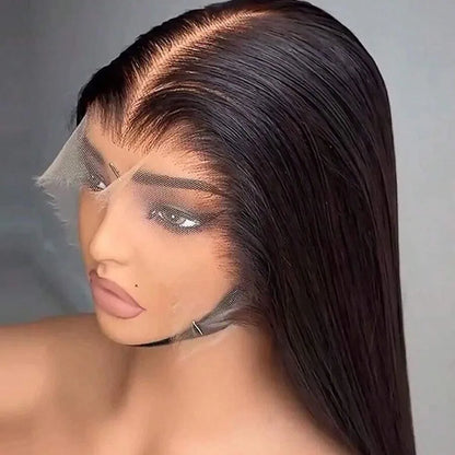 Women's 30 to 42 Inch 250% Density Bone Straight HD Lace Front Human Hair Wig