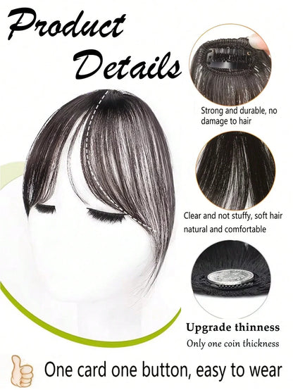 Women's Natural Clip In Middle Part Bangs Hair Extension