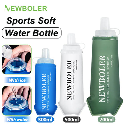 NEWBOLER TPU Collapsible Soft Flask Sports Water Bottle