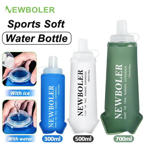 NEWBOLER TPU Collapsible Soft Flask Sports Water Bottle