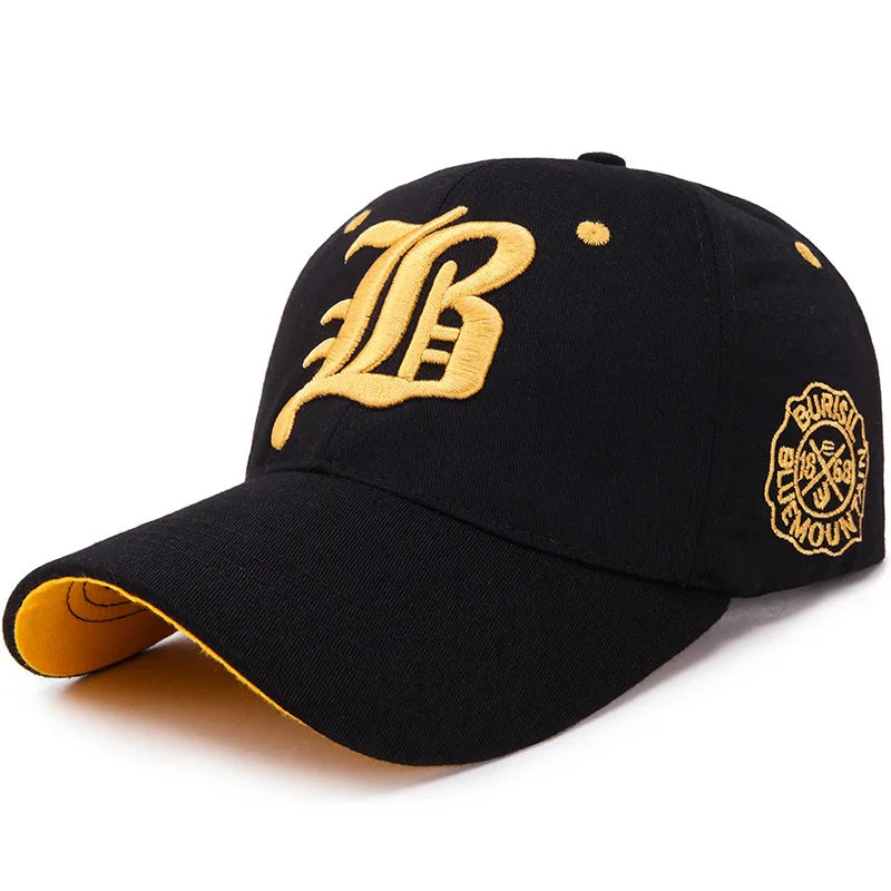 Unisex Embroidered Cotton Snapback Baseball Cap