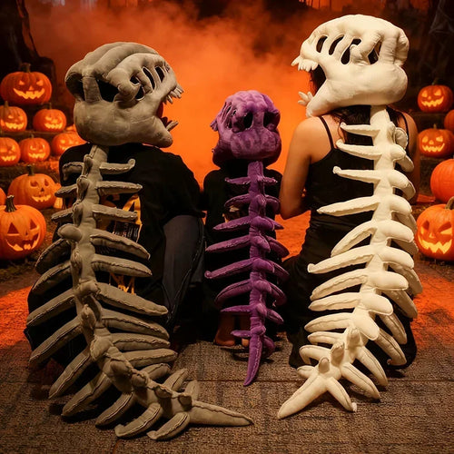 Realistic Dinosaur Skeleton Costume Set with Funny Headgear