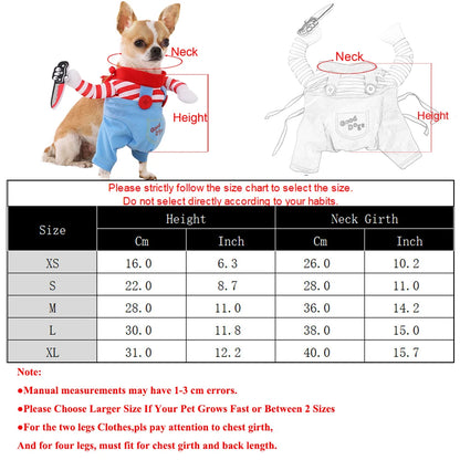 Funny Halloween Dog & Cat Cosplay Costume for Small & Medium Pets