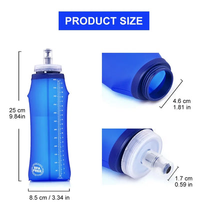 Widesea 600ml BPA Free Collapsible Soft Flask Water Bottle