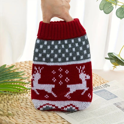 Christmas Knitted Sweater for Dogs & Cats Bichon Corgi Pet Clothing