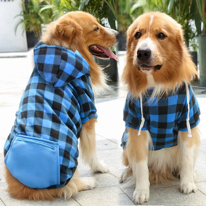 Plaid Reversible Winter Dog Vest for Small to Large Dogs