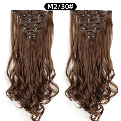 Women's 7 Piece 22 Inch Curly Clip In Hair Extensions