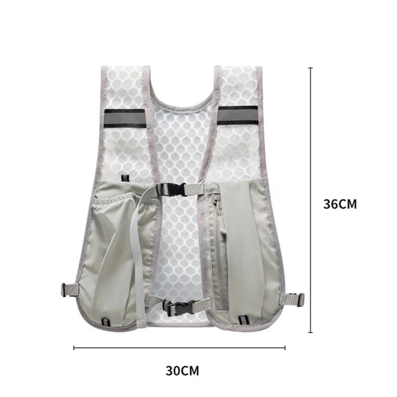 Lightweight Reflective Running Hydration Vest with Phone Pocket