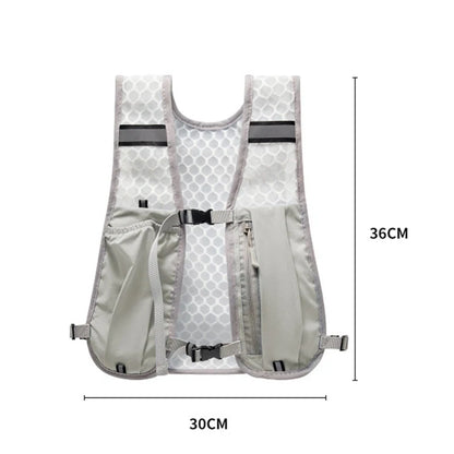 Lightweight Reflective Running Hydration Vest with Phone Pocket