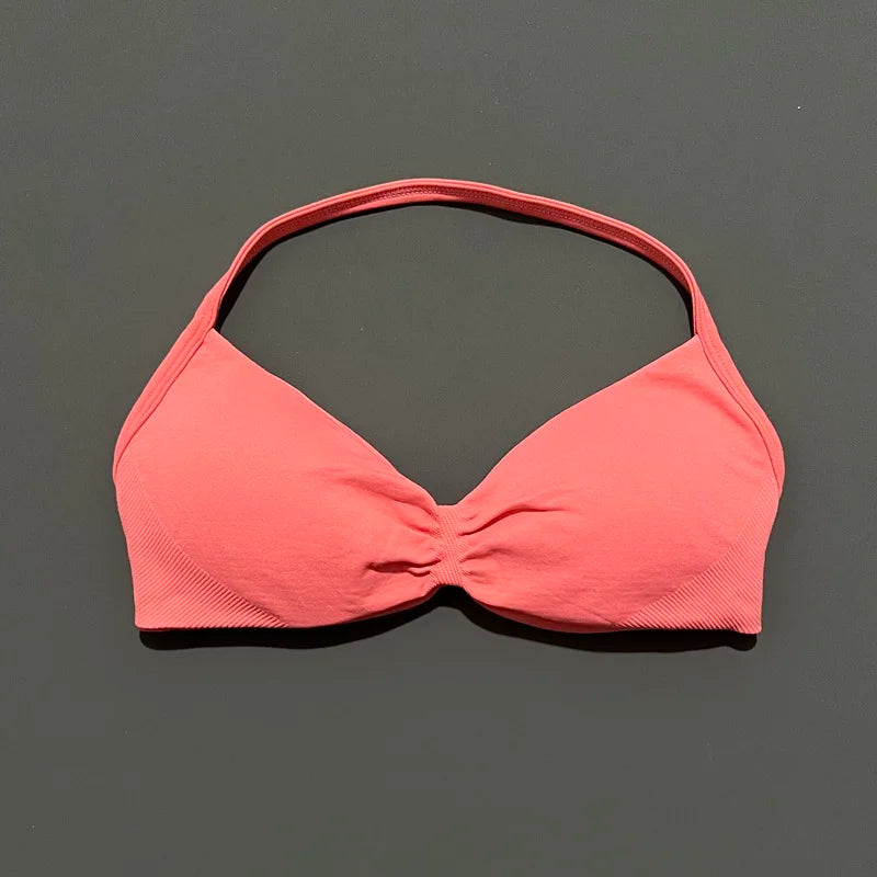 Women's High Support Strappy Halter Sports Bra