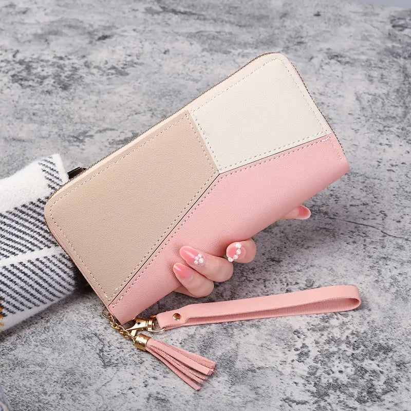 Women's Long PU Leather Zipper Wallet
