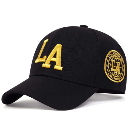 Unisex LA Embroidered Adjustable Snapback Baseball Cap