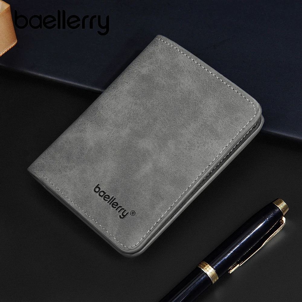 Baellerry Men's PU Leather Minimalist Money Clip Wallet