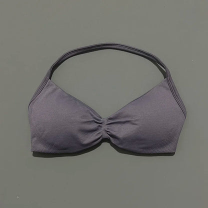 Women's Strappy Open Back Padded Sports Bra
