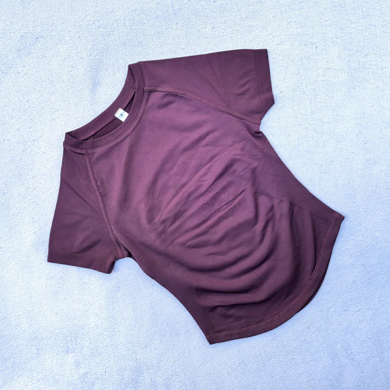 Women's Lightweight Short Sleeve Yoga Crop Top
