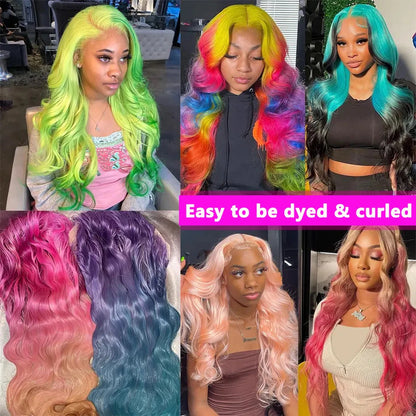 Women's 38 Inch 613 Blonde Body Wave HD Lace Front Human Hair Wig