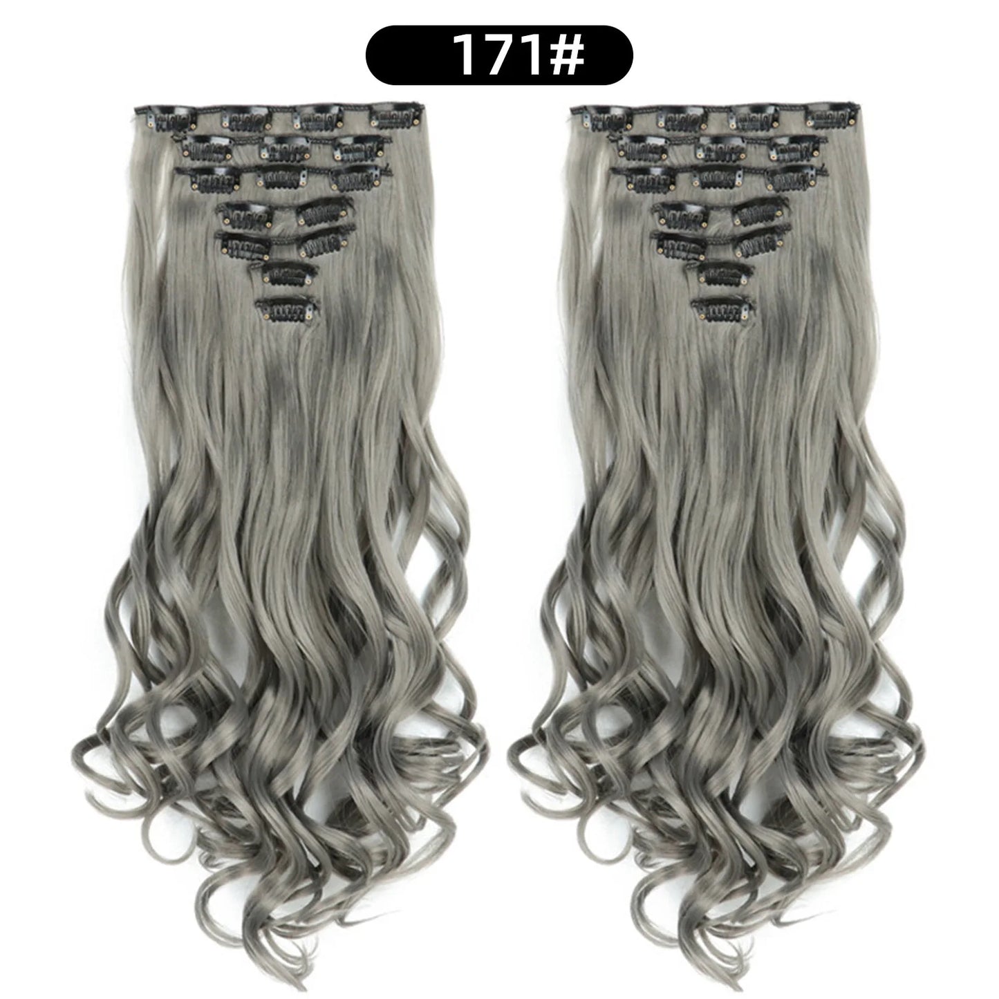 Women's 7 Piece 22 Inch Curly Clip In Hair Extensions