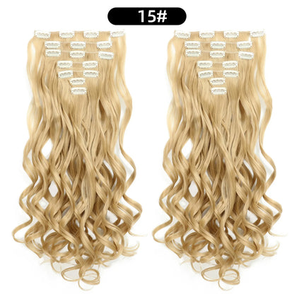 22 Inch Curly Wavy Clip In Hair Extensions 7PCS