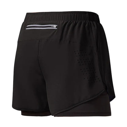 Men's Quick Dry Double Layer Running Shorts