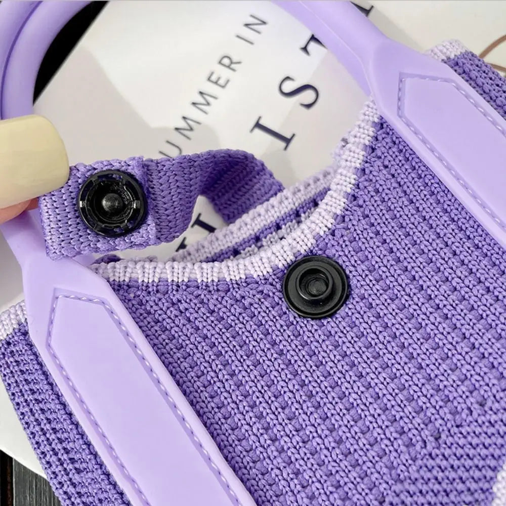 Knitted Mini Love Shoulder Bag for Women Phone Crossbody Bag