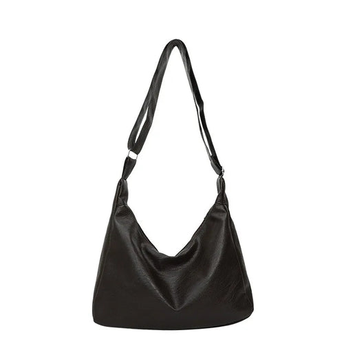 Vintage Leather Large Capacity Tote Crossbody Bag for Women