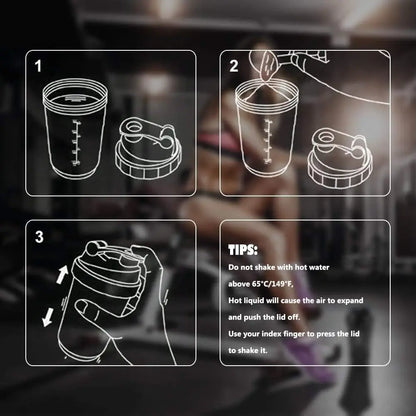 3 Layer Protein Shaker Bottle with Storage Compartments