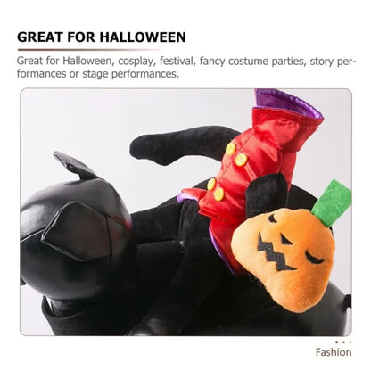 Halloween Horse Riding Santa Costume for Dogs & Cats Small to Large Pet Outfit