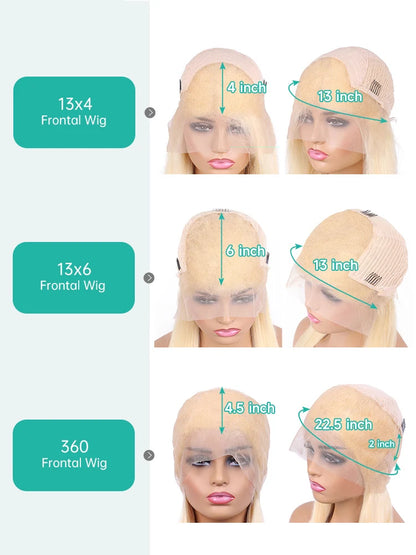 Women's 613 Blonde Body Wave HD Lace Front Human Hair Wig